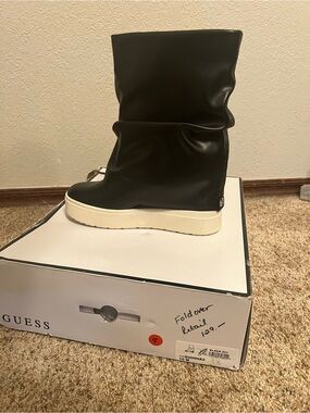 Guess | Shoes | Guess Geima Knee High Slouch Foldover Boots Black Pointed Toe Us 8m | Poshmark Guess | Shoes | Guess Geima Knee High Slouch Foldover Boots Black Pointed Toe Us 8m | Poshmark